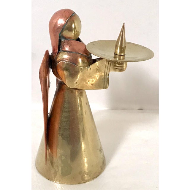 Vintage Brass and Copper Angel Candle Holder Chairish