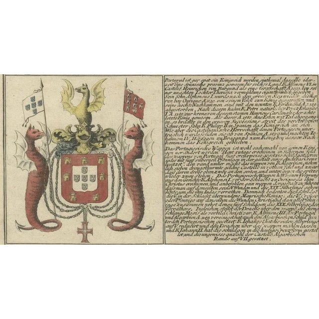 Adelbulner, Coats of Arms of the European Empires and Kingdoms with Historical Annotations, 1718, Print For Sale - Image 6 of 8
