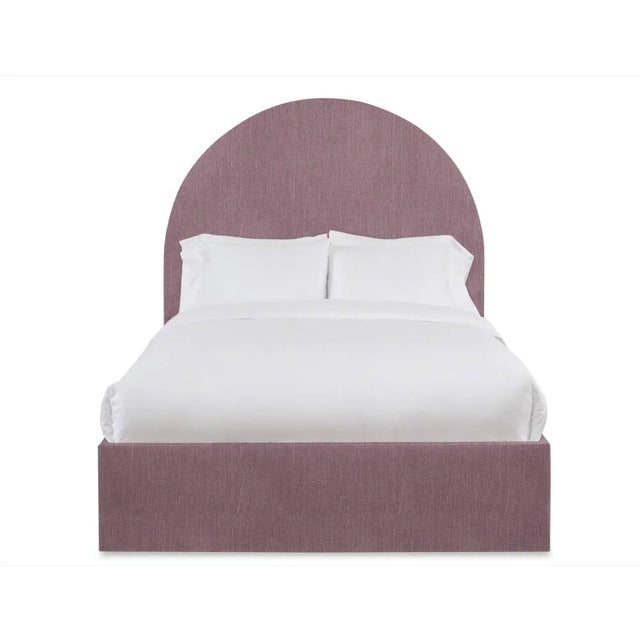 Casa Cosima Poppy California King Bedframe, Plum Linen For Sale - Image 4 of 4