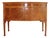 Antique Serpentine Walnut & Satinwood Sideboard Console, C. 1919 For Sale