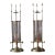 Vintage Pair of Chapman Brass & Glass Hurricane Candle Holders, 1985 For Sale