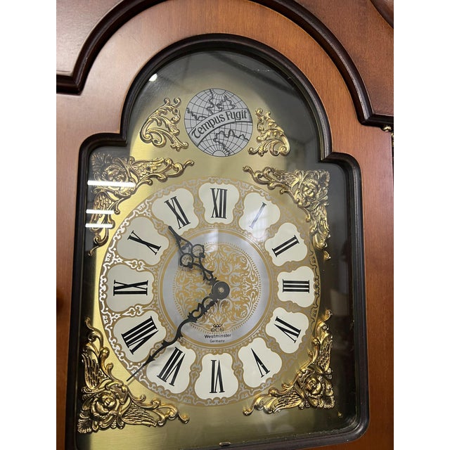 Vintage Tempus Fugit Pendulum Clock For Sale - Image 6 of 7