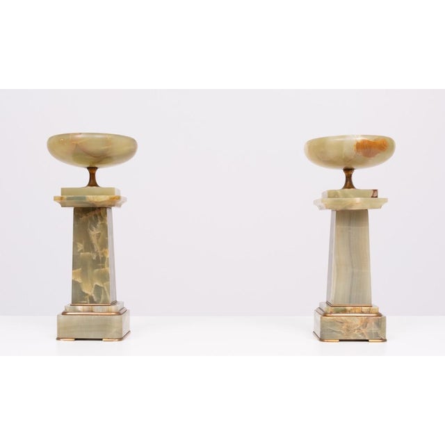 Art Deco Marble Mantle Ornaments, France, 1920s , Set of 2 For Sale - Image 9 of 13