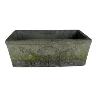 Late 19th- Early 20th Century French Neoclassical Style Cast Stone Planter For Sale