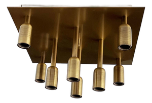 Vintage German Brass Ceiling or Wall Lamp from Sölken, 1970s