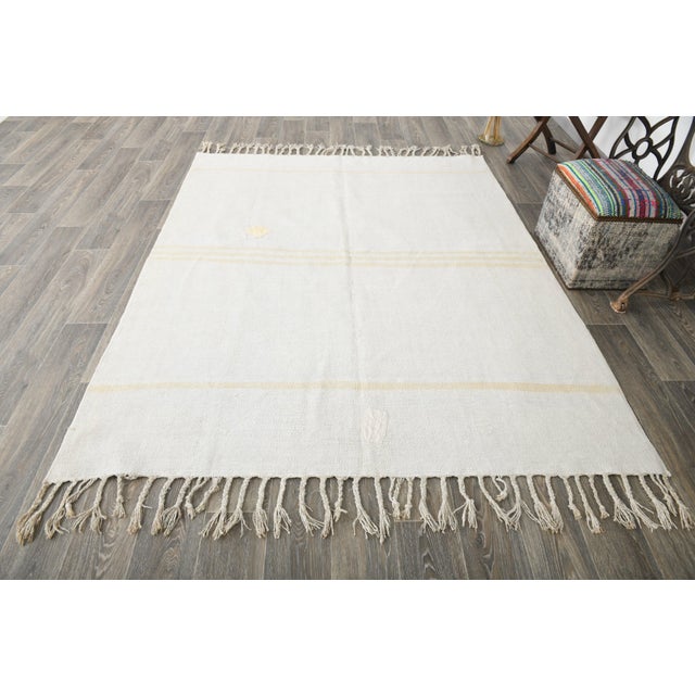 Handmade Hemp Rug, in Flawless conditions. Designed 1970 to 1979
