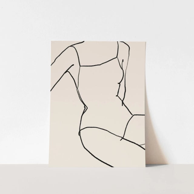 2020s Contemporary Minimalist Female Silhouette Giclee Print For Sale - Image 5 of 6
