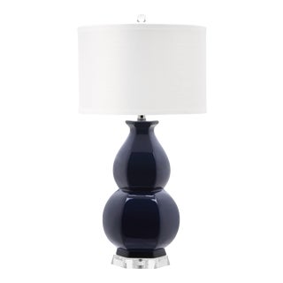30-Inch H Table Lamp - Navy For Sale