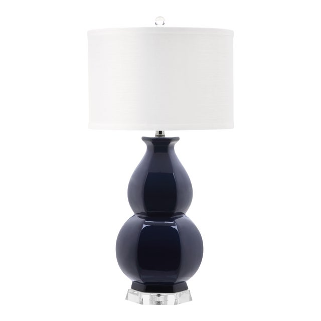 30-Inch H Table Lamp - Navy For Sale