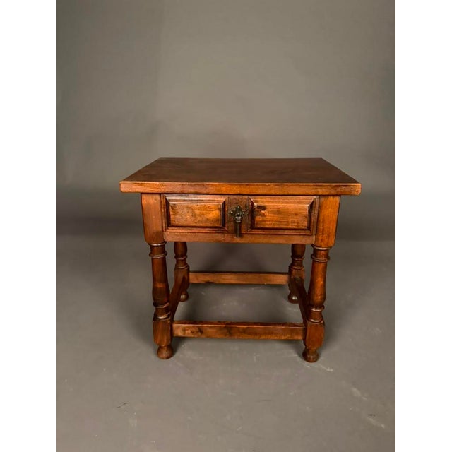 Pair of American Country English Pine Side Tables With Walnut Finish, Circa 1920s For Sale - Image 16 of 18
