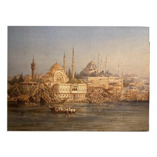 Friedrich Horner, Istanbul (Constantinople) – Hagia Sophia, Gouache Painting on Paper For Sale
