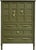 Mid Century Transitional 9 Drawer Highboy by Henredon in Green - Newly Painted For Sale - Image 15 of 15