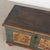 Early 19th Century 1822 Original Hand-Painted Blue Pine Flat Top Trunk For Sale - Image 5 of 13