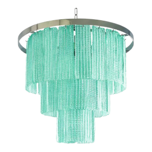 Italian Murano Glass Sputnik Chandelier – Mazzega-Inspired, Contemporary Sea Green