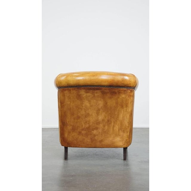 English Leather Club Chair For Sale - Image 4 of 13