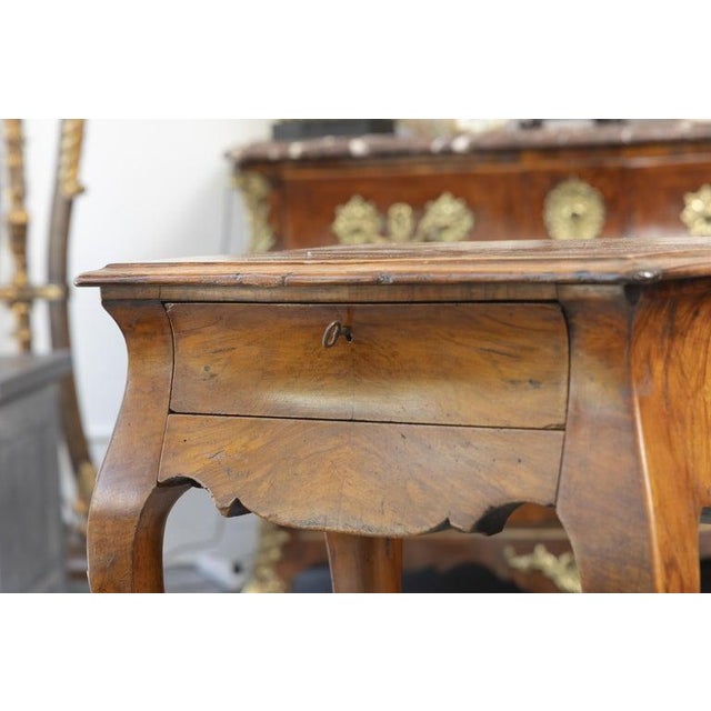Brown French Provincial Fruitwood Side Table For Sale - Image 8 of 8