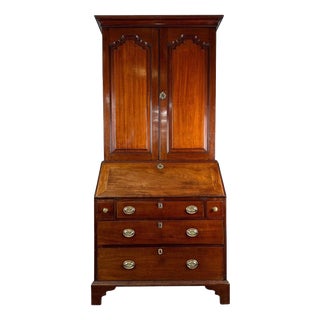 George III Mahogany Bureau Bookcase, 1790 For Sale