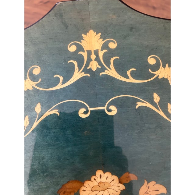 Mid 20th Century Italian Sorrento Wood Inlay (Marquetry) Tiered Side MCM Table in Mahogany For Sale - Image 5 of 11