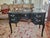 French Vanity High Gloss Black Two drawers. Lift top in middle with storage and mirror.