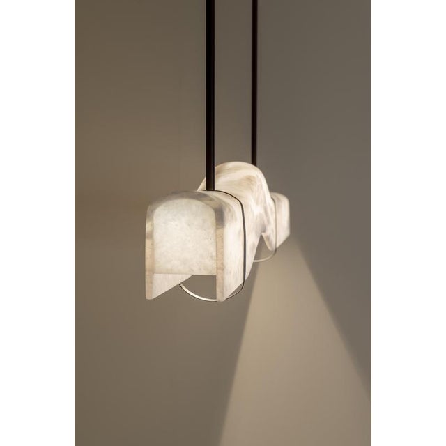 Signature Pendant Lamp by United Alabaster For Sale - Image 9 of 16