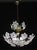 Vintage Murano glass chandelier with white and pink flowers, white at the top and pink at the bottom. The chandelier has 5...