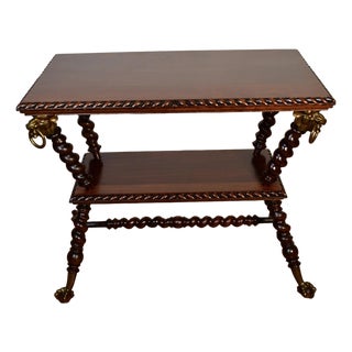1890s Antique Victorian G. Kammerer Mahogany Center Table / Hall Table For Sale