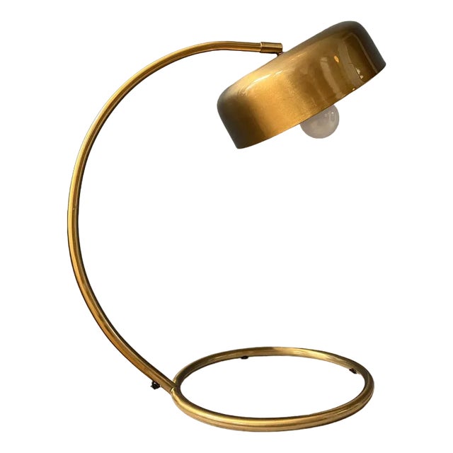 Mid-Century Brass Desk Lamp, 1970s For Sale
