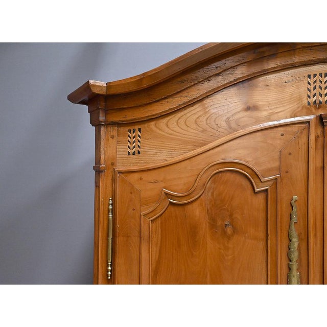 Brown Four-Door Cherrywood Cabinet, 1800s For Sale - Image 8 of 18