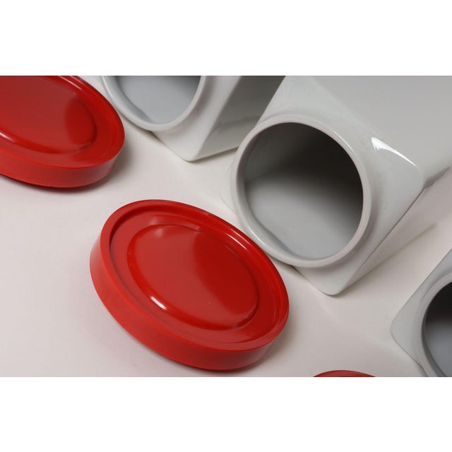 Set of Three Finnish Modern Ceramic Canisters by Richard Lindh for Arabia For Sale - Image 16 of 18