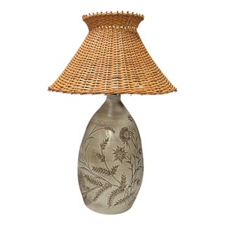 Studio Pottery Ceramic Lamp by Marius Bessone, 1970s For Sale