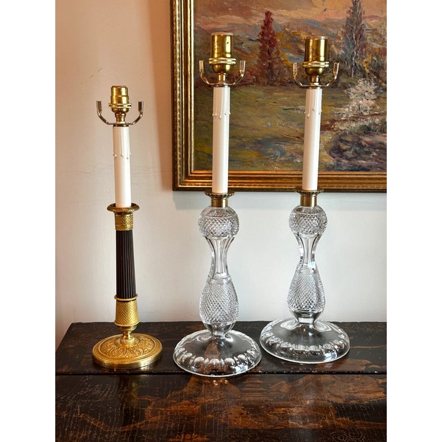 Early 19th Century Single Empire Gilt Bronze Period Candlestick as Lamp For Sale - Image 17 of 18