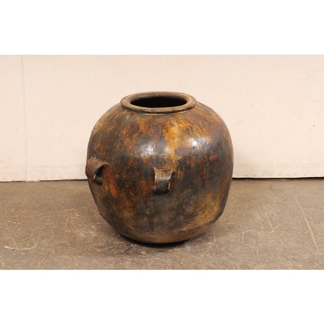 Mid 20th Century Guatemalan Glazed Cooking Pot with Handles For Sale In Atlanta - Image 6 of 9