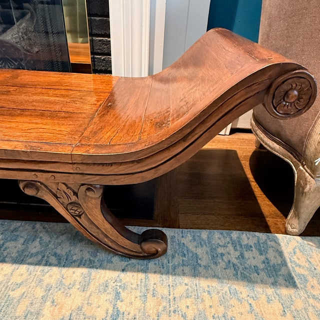 Brown Indonesian Bench For Sale - Image 8 of 10