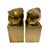 Mid-Century Modern Vintage Brass Owl Bookends Pair MCM Mid Century Detailed Owl Head Pedestal M4. For Sale - Image 3 of 8