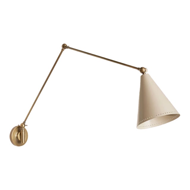 Soho Home Vincent Wall Light, Cream Shade For Sale