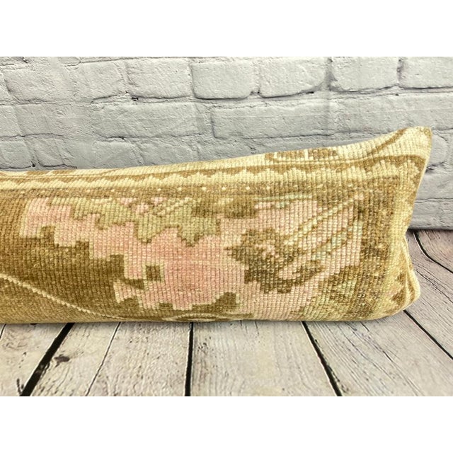 Turkish 12 x 46 Lumbar Rug Pillow Heritage Heirlooms Turkish Pillow Cushion Cover For Sale - Image 3 of 7