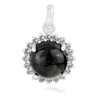 Artisan Crafted 7.91 Ct Black Star Pendant in 925 Silver For Sale
