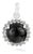Artisan Crafted 7.91 Ct Black Star Pendant in 925 Silver For Sale