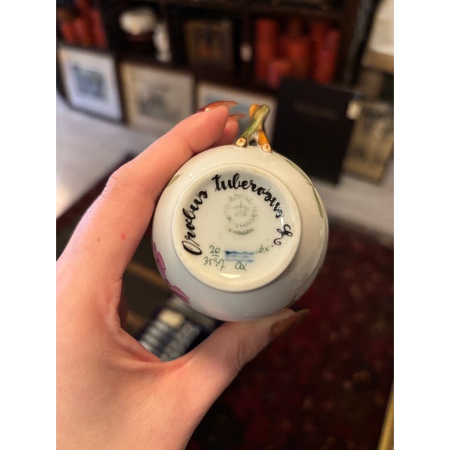 An exceptional vintage Royal Copenhagen Flora Danica porcelain place setting, comprising five hand-painted pieces from one...