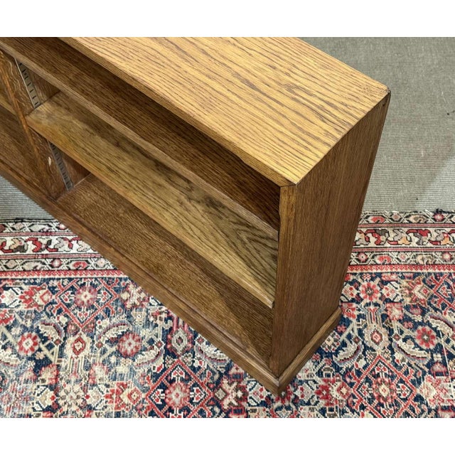 Vintage English Oak Bookcase, 1980s For Sale - Image 14 of 17