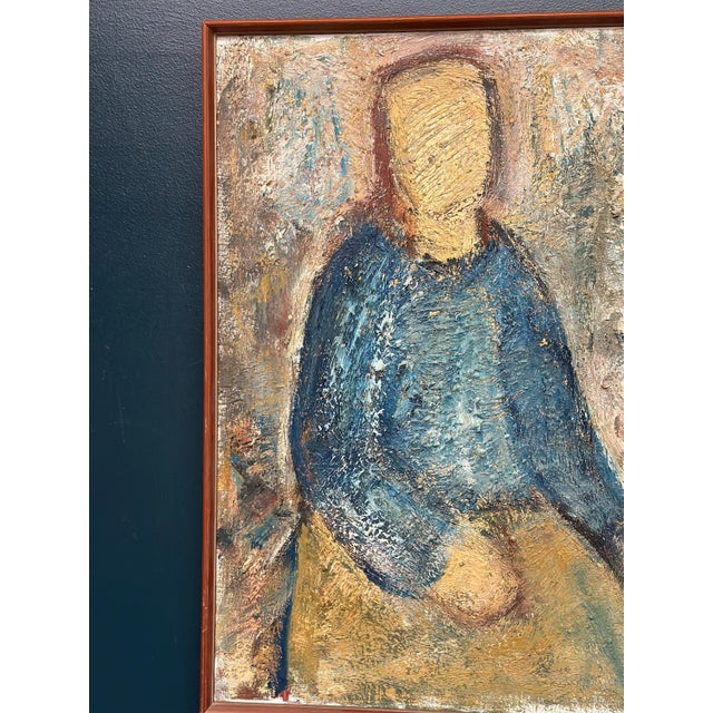 Gösta Falck, Woman in Blue, 1960s, Oil on Canvas, Framed For Sale - Image 14 of 18