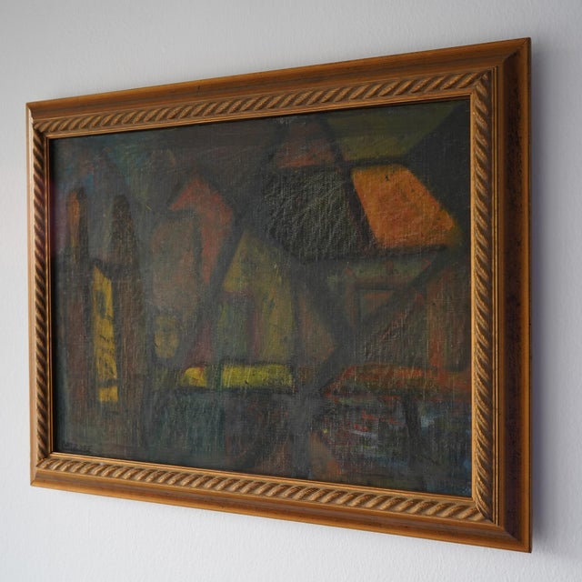 Abstract Signed Katzoff Mid 20th Century Abstract Framed Painting For Sale - Image 3 of 11