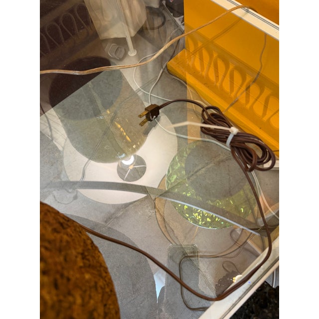 Vintage Mic Century Modern 1970s Chrome and Cork Lamps a Pair For Sale - Image 9 of 10