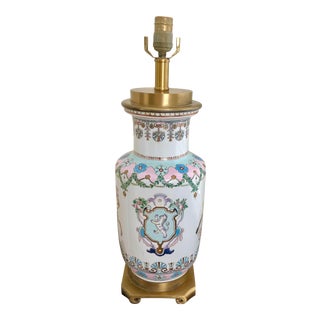 1970s Pastel-Painted + Colorful Characters Ceramic Lamp For Sale