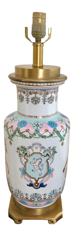 1970s Pastel-Painted + Colorful Characters Ceramic Lamp