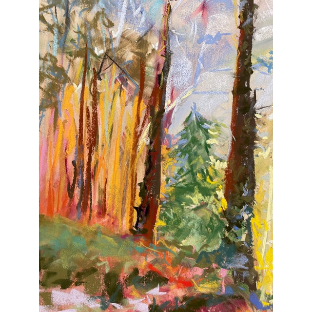 Impressionist pastel on heavy paper by Washington State artist Susan Flora Glendenning (born 1948). Signed lower left and...