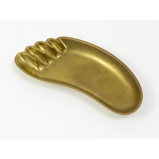 Mid-Century Modern Mid-Century Sculptural Foot Bowl in Brass from Hagenauer, Austria, 1950s For Sale - Image 3 of 18