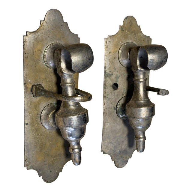 Door Knockers in Silver-Plated Bronze, 1780, Set of 2 For Sale