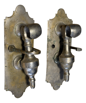 Door Knockers in Silver-Plated Bronze, 1780, Set of 2