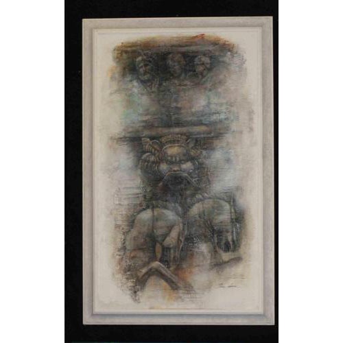 Pino Lancia, Historical Reliefs, 2020, Oil on Canvas For Sale
